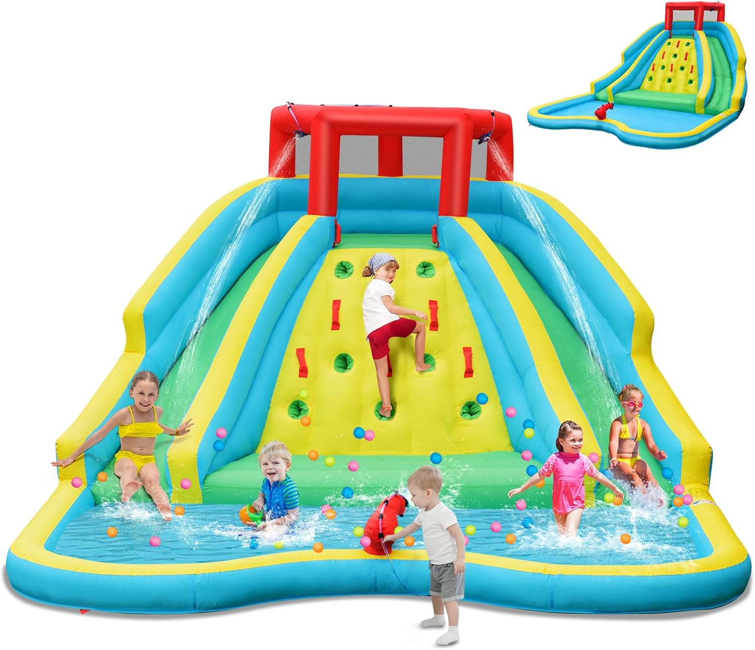 Kids Outdoor Water Park - Çocuklar için Dev Şişme Su Kaydırağı,
