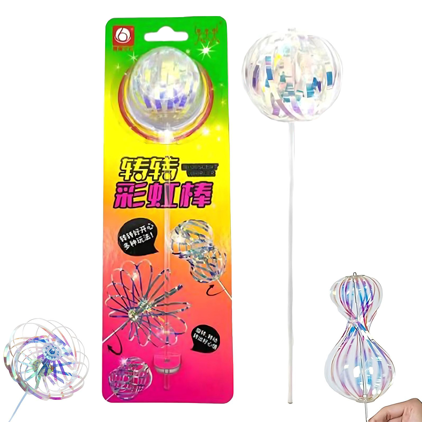 Bubble Sword Wand - Gökkuşağı Döndürücü Çubuk Dönen Oyuncak Sihirli