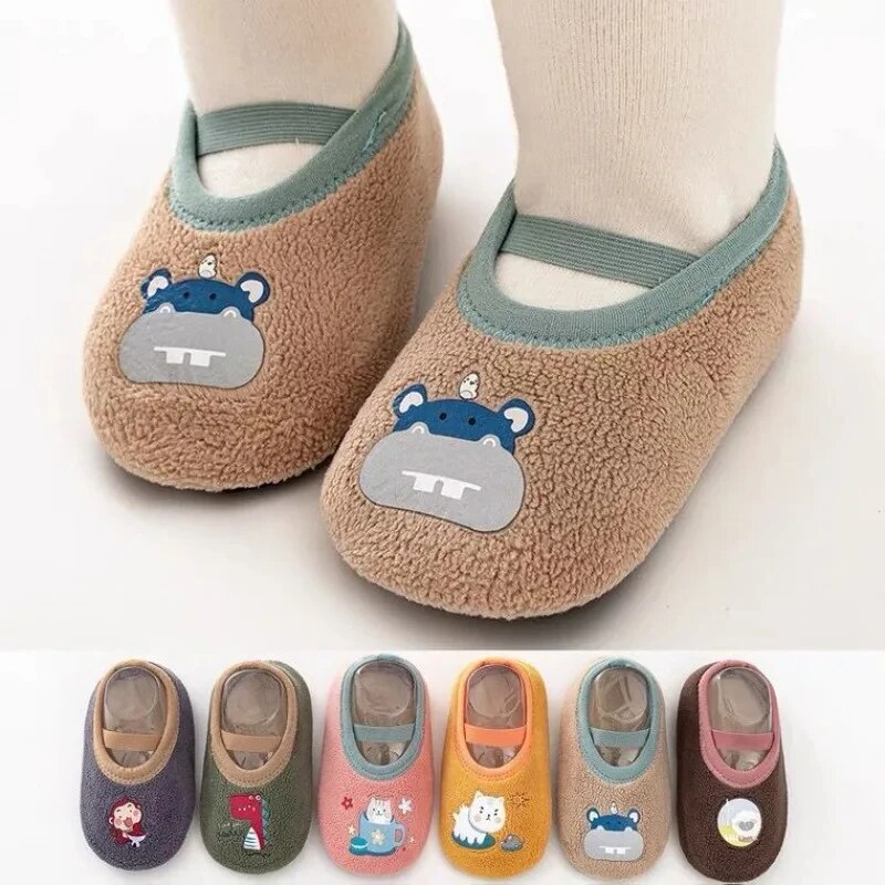 Kids Indoor Outdoor Slippers - Bebek kaymaz çorap yenidoğan sıcak beşik