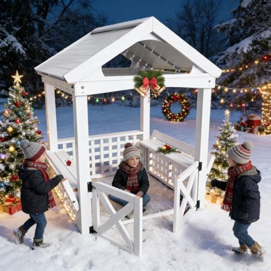 Kids Outdoor Playhouse - 2-8 Yaş Arası Çocuklar İçin Ahşap