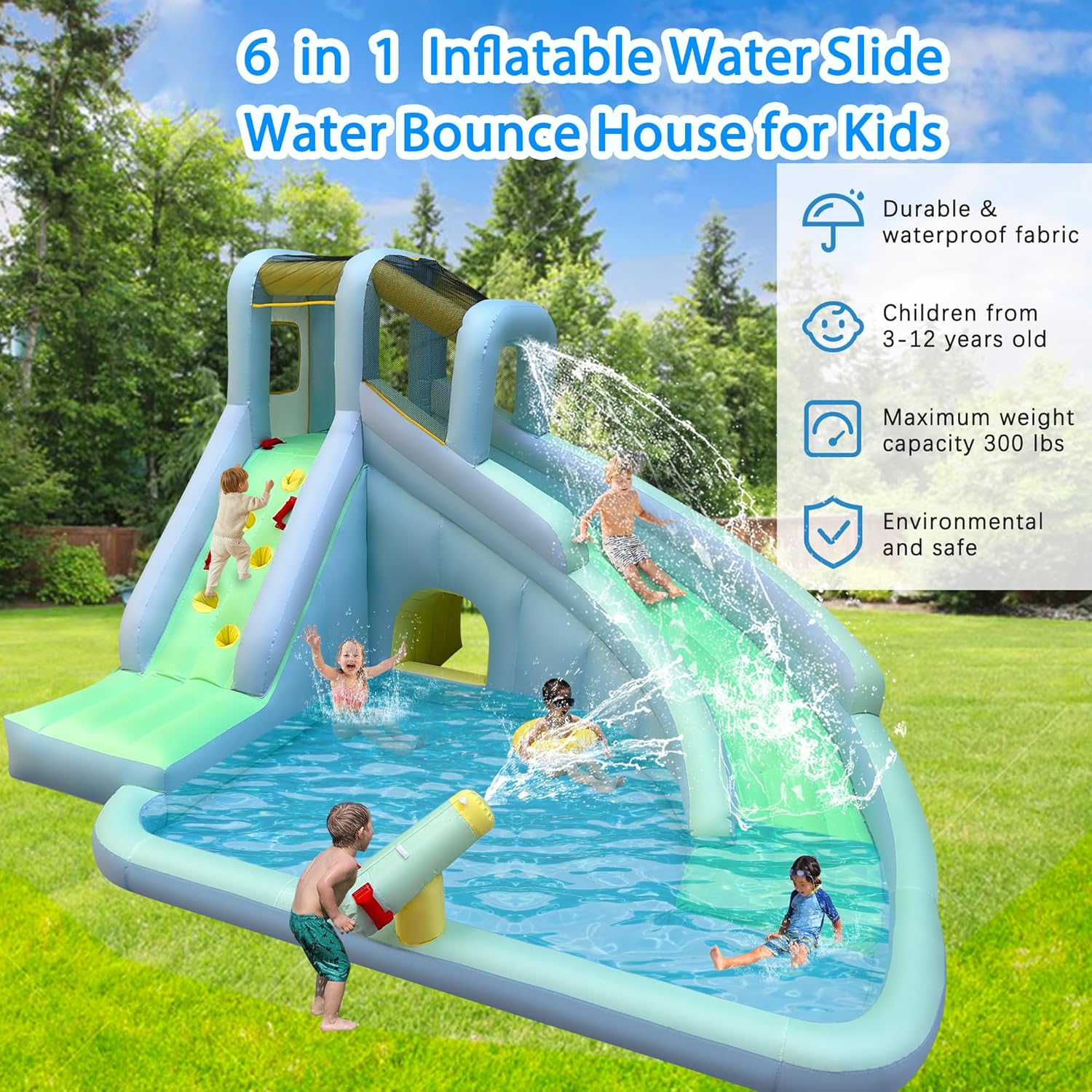 6'sı 1 Arada Şişme Çocuk Oyun  - Kids Outdoor Water Park incelemesi ve fiyatı