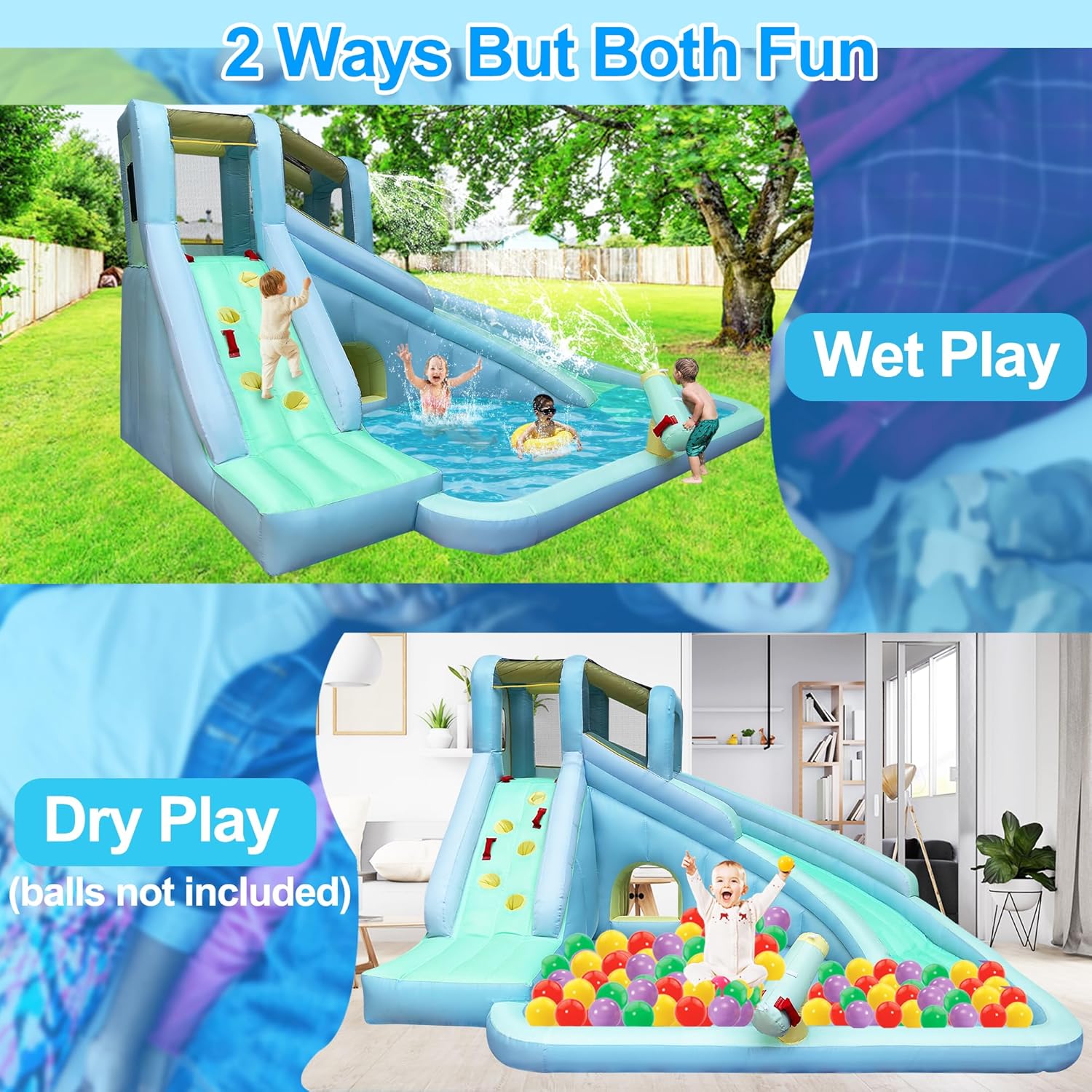 6'sı 1 Arada Şişme Çocuk Oyun  - Kids Outdoor Water Park incelemesi ve fiyatı