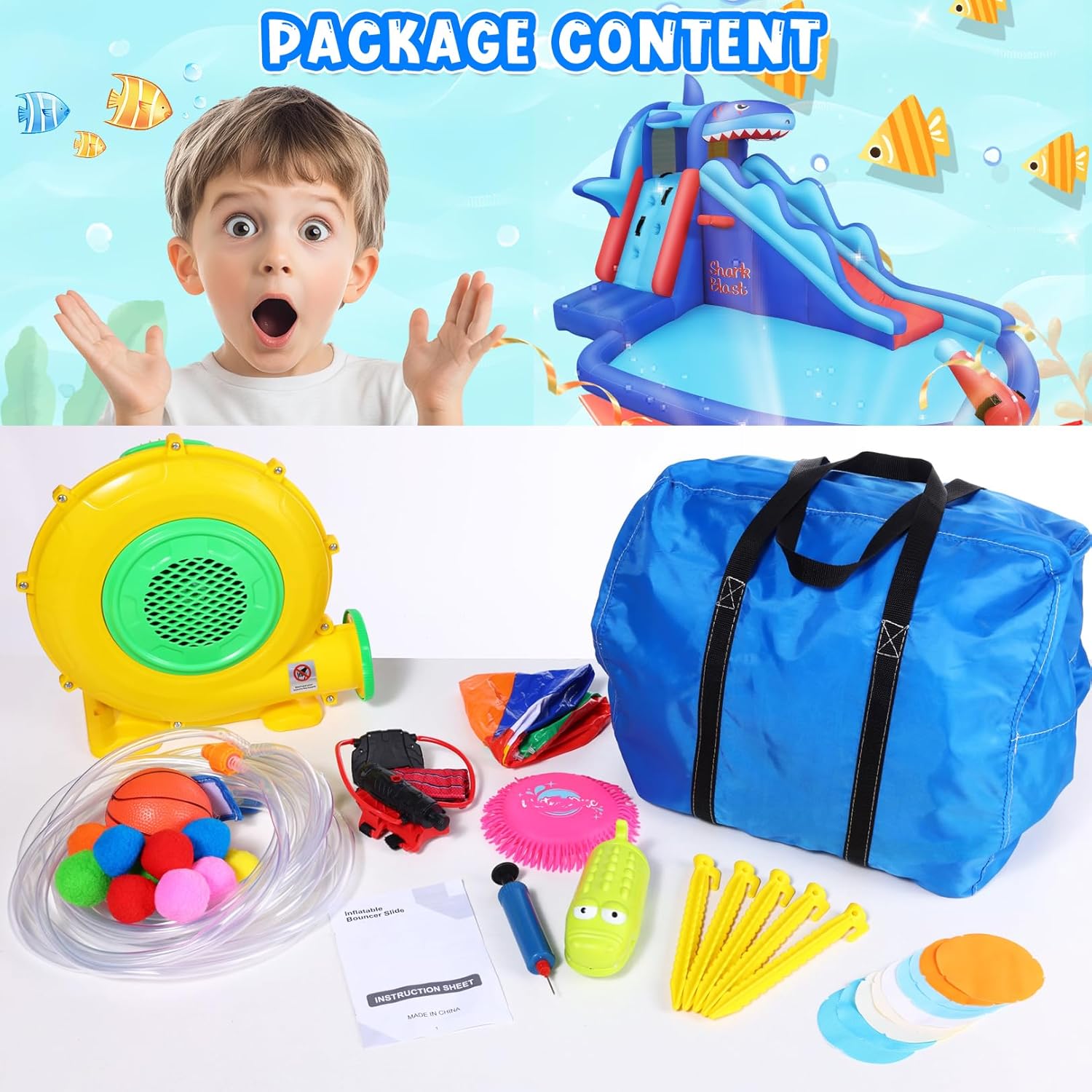 Çocuklar İçin Köpekbalığı Tema - Kids Outdoor Water Park incelemesi ve fiyatı