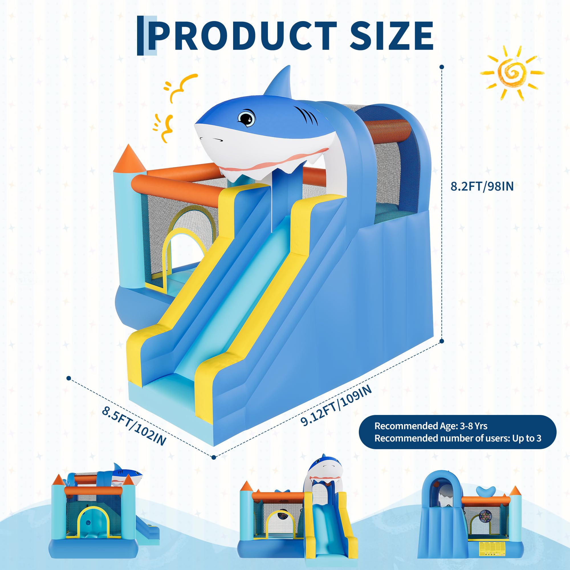 Şişme Oyun Evi Kaydıraklı ve Ü - Kids Outdoor Playhouse incelemesi ve fiyatı